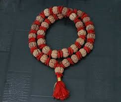 5 Mukhi Nepali Rudraksha Mala Kantha(54+1)