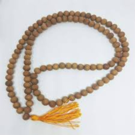 Certified White Chandan Mala (sandalwood mala)108 Beads