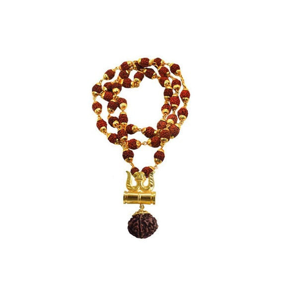 Damru Trishul Rudraksha Mala (Pack of 2)