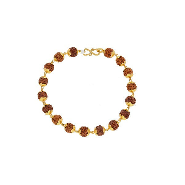 Gold Plated Rudraksha Bracelet