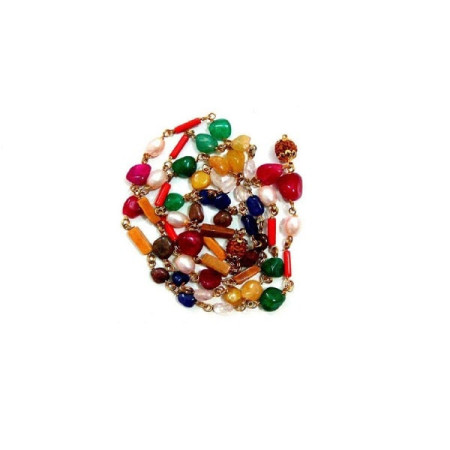 Original Navgrah / Navratan / Navratna Mala Stone Necklace